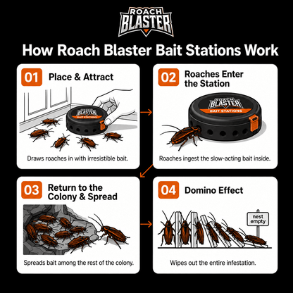 Roach Blaster Bait Stations - Roach Blaster